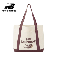 [New Balance]大容量帆布肩背托特包_中性_杏/酒紅_LAB23027WAD