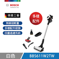 【BOSCH 博世】S6輕量多功能手持無線吸塵器 純淨白 全配版 BBS611W2TW