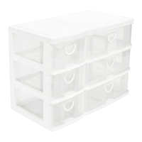 คีย์เวย์ กล่องลิ้นชัก 3 ชั้น 6 ช่อง รุ่น CK556 สีขาว