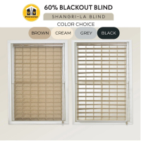 Shangri-la BLIND 60% Dark: Open-Area Kitchen Use Bidai Tingkap Roller Blind Brown 2 3 4 5 6 feet