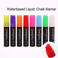 Flashcolor Neon Color 15mm Tip Big Wall Paint Drawing Marker &amp; Erasable Fluorescent Window Liquid Chalk Marker Pen