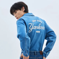 【MLB】牛仔丹寧襯衫 紐約洋基隊(3ADRR0134-50INS)