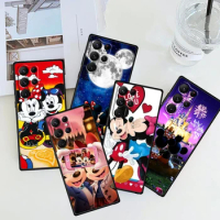 Disney Mickey Minnie Mouse For Samsung Galaxy S24 S23 S22 S21 S20 FE S10 S9 S10E S8 Plus Ultra Lite 5G TPU Black Phone Case