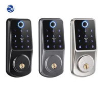 Smartek Electric Aluminum alloy biometric digital fingerprint without handle home tuya wifi smart Deadbolt door lock