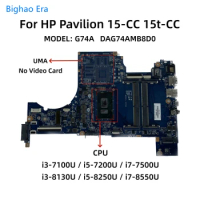 DAG74AMB8D0 For HP Pavilion 15-CC 15t-CC Laptop Motherboard With i3 i5-7200U i7-8550U CPU DDR4 926275-601 935890-601 935891-601