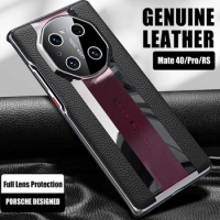 Genuine 3D Crocodile Leather Phone Case For Mate 40Pro Shockproof Original Plating texture Cover for Huawei Mate 40RS Capa Coque