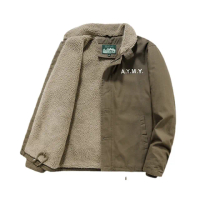 【巴黎精品】現貨+預購 軍裝外套復古工裝古著(加絨寬鬆保暖美式男外套3色a1du28)
