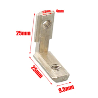 New Durable T Joint Brackets Slot Corner Rack Zinc Alloy 25x25x9mm EU 2020 For European Standard Aluminum Profiles