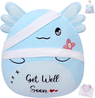 Get Well Soon Plush Axolotl - Salamander Plush Get Well Gift Cute Axolotl Stuffed Animal, Ideal Get 