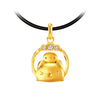 【2sweet 甜蜜約定】咖波黃金墜-咖波疊疊樂-貓貓蟲(0.68錢±0.10錢)