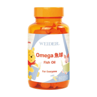 WEIDER 威德 迪士尼Omega兒童魚球x2瓶(60顆/瓶 TG型兒童魚油 含200mg Omega-3 紐西蘭乳鐵蛋白)