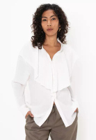 Massimo Dutti Textured Ruffle Shirt