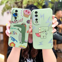 Liquid silicone shell cute Phone Case For Huawei Honor80 Pro 5G phone case Anti-fall
