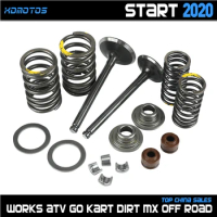 Motorcycle Intake Exhaust Valve Comp Springs Cotter Seal Assy For Lifan LF125 140 150cc Horizontal Engine Dirt Pit Bike ATV