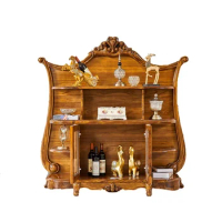 Wood Carving Ugyen Wooden Liquor Cabinet Furniture Cabinet