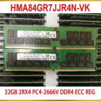 1Pcs For SK Hynix RAM 32G 32GB 2RX4 PC4-2666V DDR4 ECC REG Memory 2666 DDR4 HMA84GR7JJR4N-VK