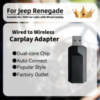 New Mini Apple Carplay Adapter Car OEM Wired CarPlay To Wireless Carplay Smart AI Box for Jeep Renegade USB Dongle Plug and Play