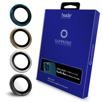 hoda iPhone 12 Pro Max 6.7吋 專用 三鏡 藍寶石金屬框鏡頭保護貼(原色款)