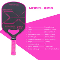 Carbon Fiber Pickleball Paddle Set 16mm Racquet Pickle Ball Racket Professional Lead Tape Cover for Beginners Advanced Players