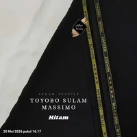 [0.5 METER] Kain Katun Toyobo Sulam JPN Worldwide Quality Original Import - Lebar 1.5 Meter Hitam Ma