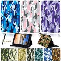 Universal Tablet Case for Lenovo Tab 8 /Tab A7-30/Tab A7-50 /Tab S8-50/Tab A8-50/Yoga Book /Tab 4 Camouflage Pattern Stand Cover