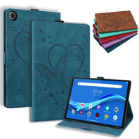 Embossing Butterfly Flower Cover for Lenovo Tab M10 Plus Gen 3 10.6 inch 2022 Stand PU Leather for Lenovo Tab M10 Plus 3rd Gen
