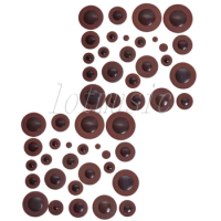 2Set Alto Saxophone Pads Dark Brown Leather for Yamaha Size replacement 25pcs