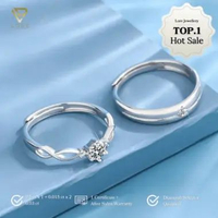 Lore Jewellery - Cincin Moissanite Lapis Emas 18K - Cincin Couple Nikah Tunangan Hadiah anti karat s