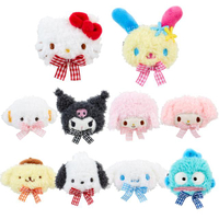 小禮堂 Sanrio 三麗鷗 絨毛造型髮夾 (大臉款) Kitty 酷洛米 piano 花小兔