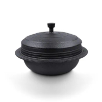 Newest Korean Cast Iron Stew Pot Korean Old Style Stew Rice Raw Iron Pot Korean Pot Gas Open Fire Universal