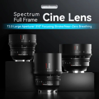 7artisans 85mm 50mm 30mm T2.0 Full Frame Cinema Spectrum Lenses For Canon EOS-R Sony E FX3 Leica TL SIGMA FP Nikon Z5