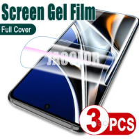 3PCS Soft Hydrogel Film For Xiaomi Poco X3 NFC GT X4 Pro 5G Screen Protector Water Gel Xiomi Poko Pocco X 4 3 3GT 3Pro 4Pro 3NFC