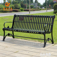 公園椅戶外長椅鑄鋁休閒鐵藝小區椅子雙人座椅庭院室外公園長凳子