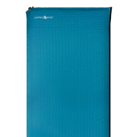【PolarStar 桃源戶外】自動充氣睡墊無枕頭 6.35cm『青藍/菱形紋』P16800(帳篷.露營.睡墊)