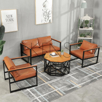 沙發 沙發椅 美式咖啡廳沙發組合 工業風服裝店休息區皮制沙發辦公室商務沙發