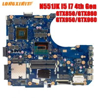 N551J Motherboard I5 I7 4th Gen GTX850 GTX860 GTX950 GTX960 for ASUS N551JM N551JW N551JX N551JK Laptop Motherboard Mainboard