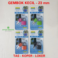 Gembok Kecil Koper Tas Bagasi Travel 23mm 2 kunci Cantik Bagus Murah