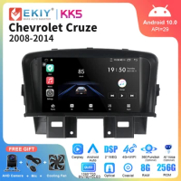 EKIY KK5 8+128G For Chevrolet Cruze 2008-2014 Car Radio Multimedia Video Player Navigation GPS Android Carplay No 2din 2 din dvd