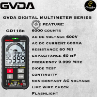 GVDA Digital Multimeter 600V RMS AC DC Ohm Capacitance Tester GD118B - GD118B