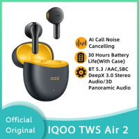 IQOO TWS Air 2 TWS Earphone Bluetooth 5.3 AI Call Noise Cancelling True Wireless Headset 30 Hour Battery Life For IQOO 11S