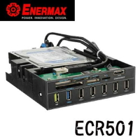 【4%回饋+滿千折百】ENERMAX 安耐美 ECR501 5.25吋全能讀卡機 U3讀卡速度+快充