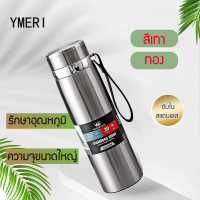 [COD] [tiktok]1000ml hot and cold storage bottles, 12 hour hot water bottles, stainless steel cold s