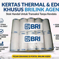 BRI Kertas Struk EDC Thermal Paper Brilink Agen Kompatibel untuk Sistem Transaksi dan Pencetakan Str
