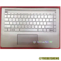 YUEBEISHENG 95%New For HP Pavilion 14-BF Pavilion14-BF tpn--c131 Palmrest US keyboard upper cover Touchpad