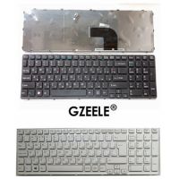 GZEELE New for SONY VAIO E15 SVE 15 SVE15 149032851RU AEHK57002303A MP-11K73SU-920 Keyboard RU Russian White with frame