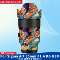 For Sigma Art 35mm F1.4 DG HSM for SONY E Mount Camera Lens Skin Anti-Scratch Protective Film Body Protector Sticker