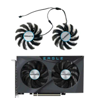 Video Card Cooler Fan For Gigabyte RX 6400 6500 EAGLE 75MM PLD08010S12HH RX6400 RX6500 Graphics Card Replacement Cooling Fan