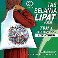 TBM 01 Shopping Bag Tas Belanja Size medium / Bisa Custom Motif / Tas Jinjing / Shopping Bag osikoe