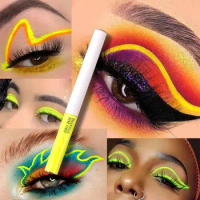 Colorful Fluorescent Eyeliner Waterproof Quick-dry Uv Neon Eyeliner Pencil Smudge-proof Long-lasting Liquid Eyeliner Pen
