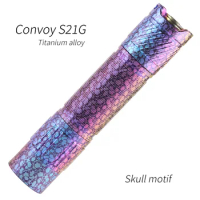 Skull motif Ti Convoy S21G 21700 flashlight SFT40 XHP50.3 HI